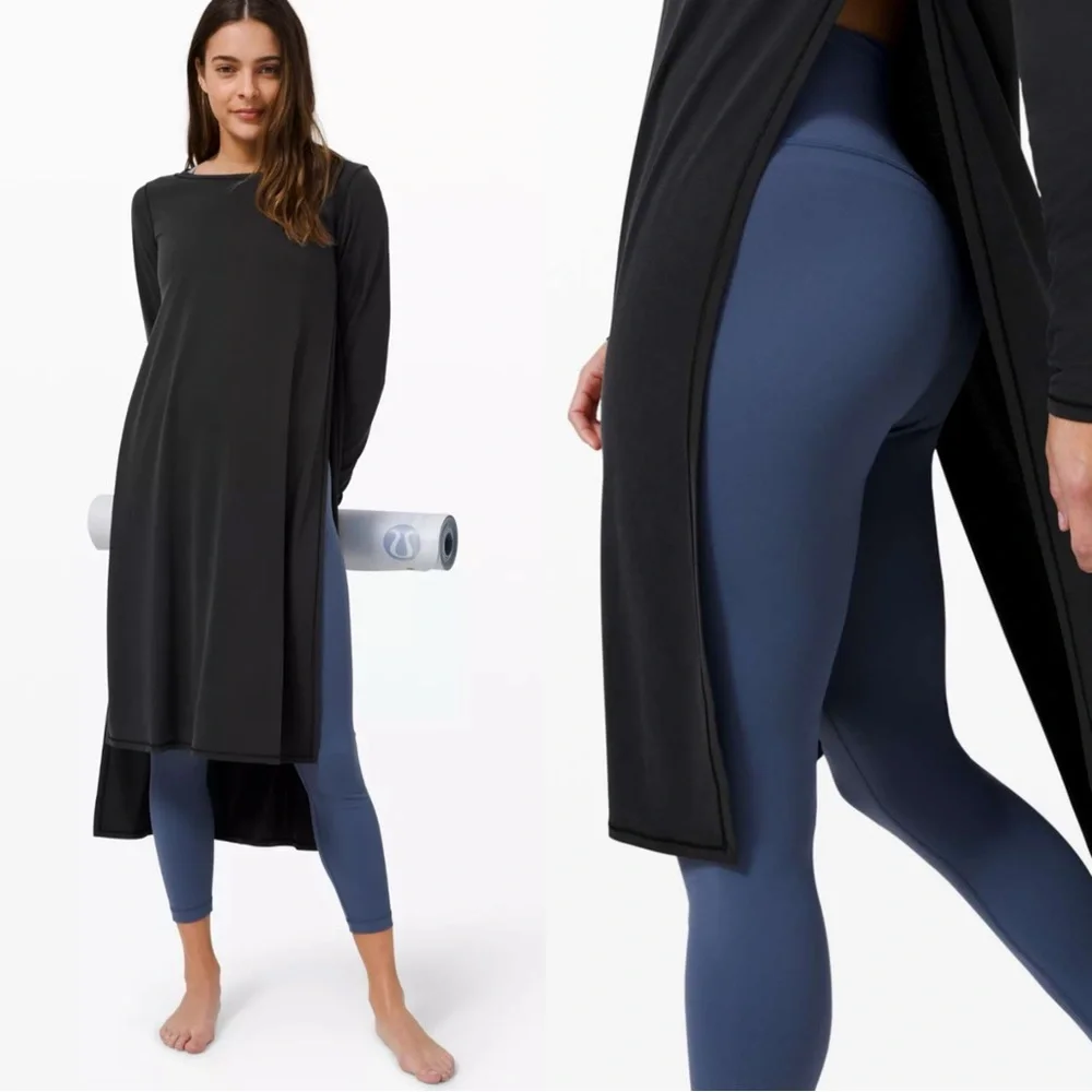 lululemon athletica Black Long Sleeve Tunic Dress